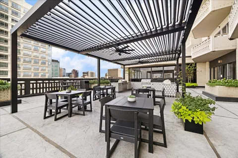 a outdoor living space with furniture