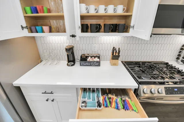 a room with storage and utility