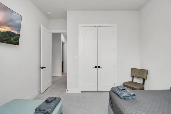 a living room with furniture and a gate