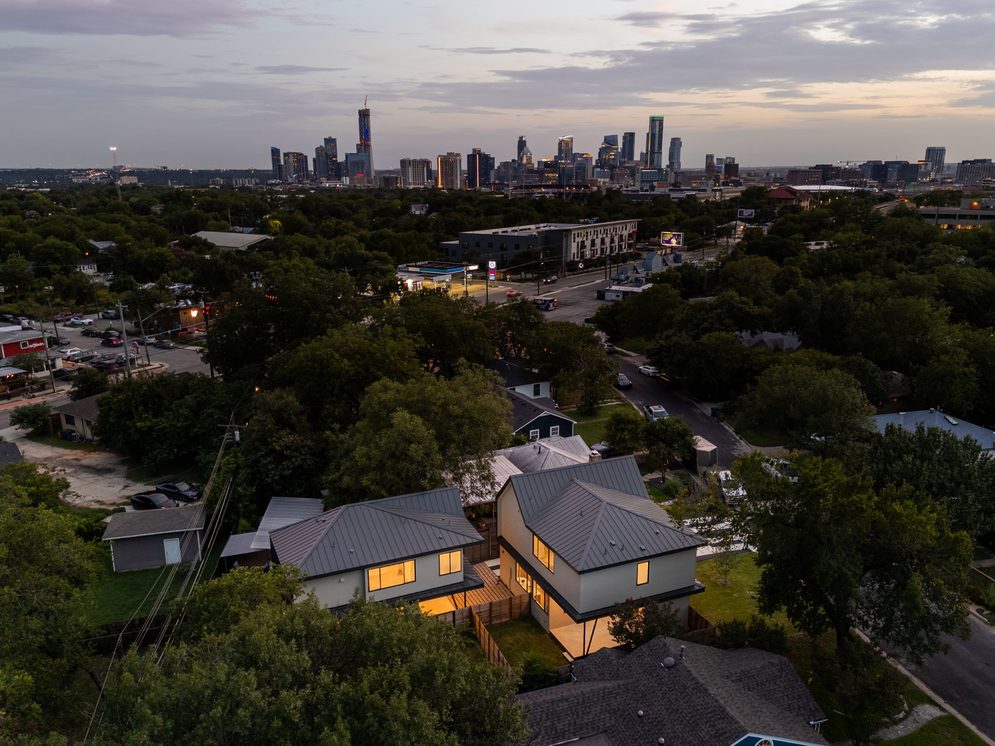 2903 Breeze Terrace, Unit 2 Austin, TX 78722 - Photo 2 of 36 Aerial view of city skyline
