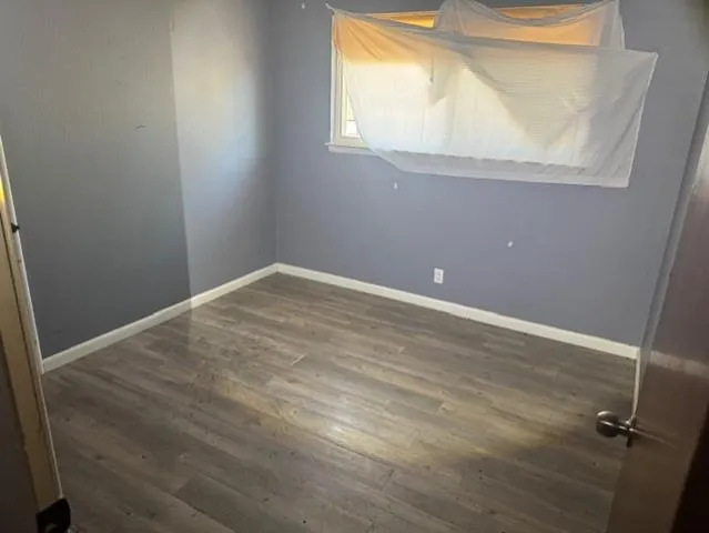 an empty room with a window