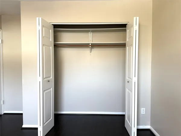a close view of closet
