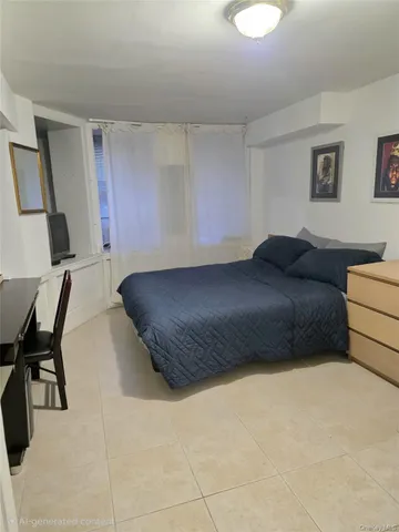 a living room with a couch and a table