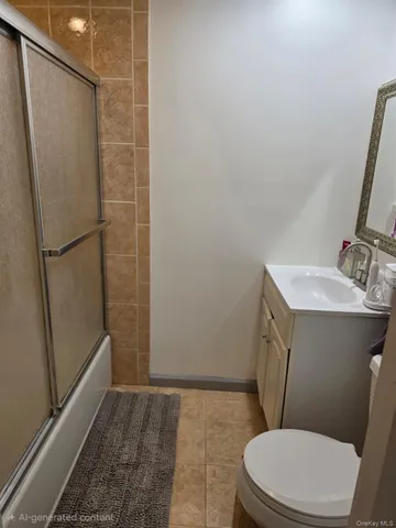 a bathroom with a sink a toilet a mirror and shower