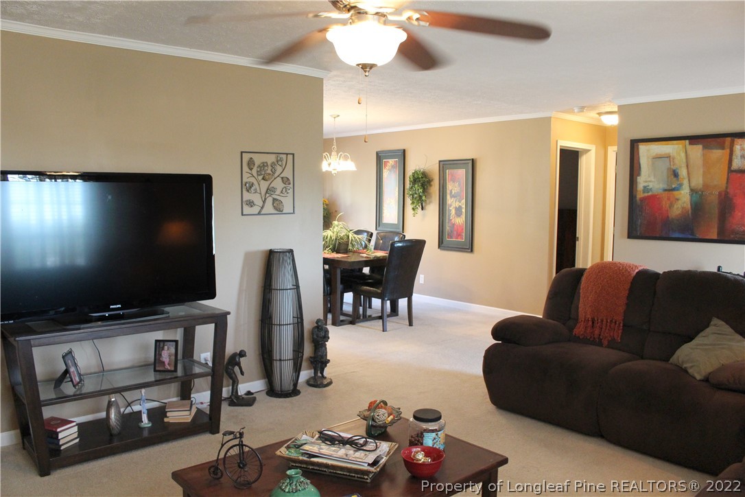 4023 Hoffman Road Jackson Springs, NC 27281 - Photo 5 of 22 a living room with furniture and a flat screen tv