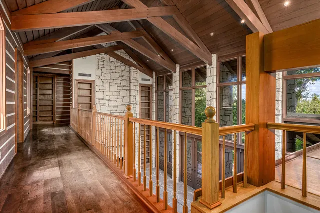 a kitchen with a stove and a microwave