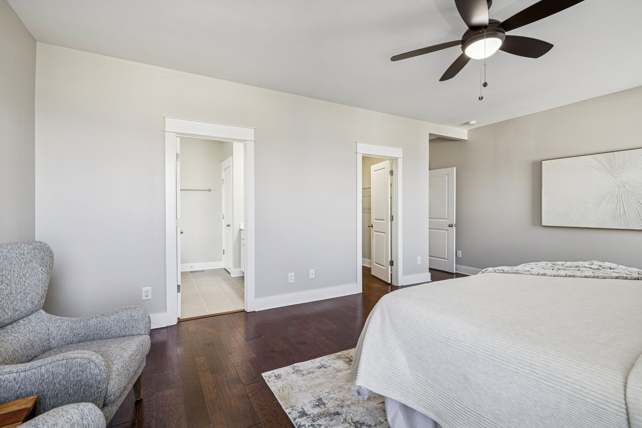 737 Newcomb Street Franklin, TN 37064 - Photo 46 of 99 a spacious bedroom with a bed and a ceiling fan