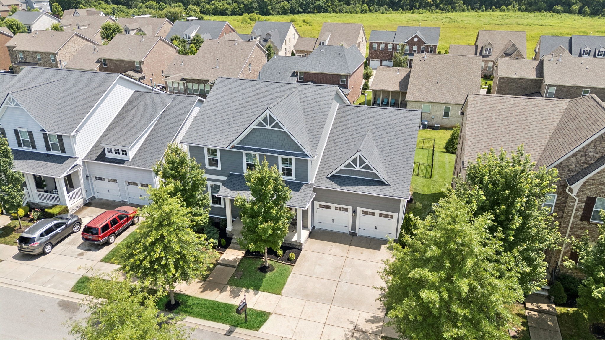 737 Newcomb Street Franklin, TN 37064 - Photo 88 of 99 an aerial view of a house with a yard swimming pool and outdoor seating