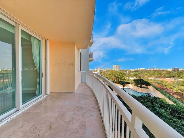 a view of a building with a street