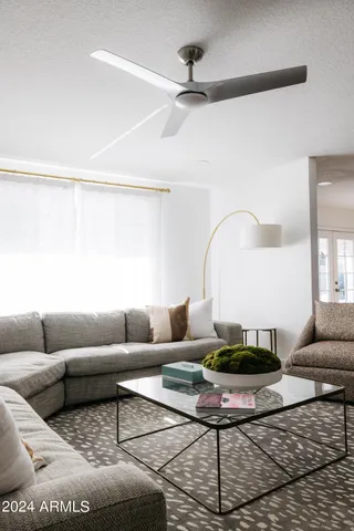 a kitchen with a stove and cabinets
