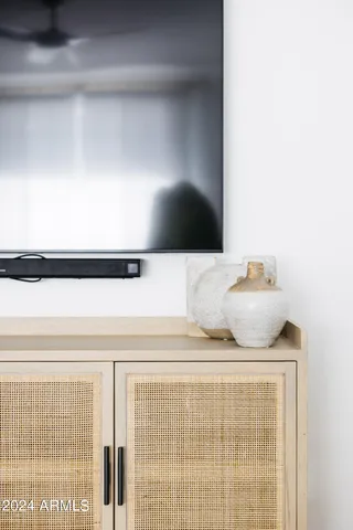 a view of a swimming pool and a bench