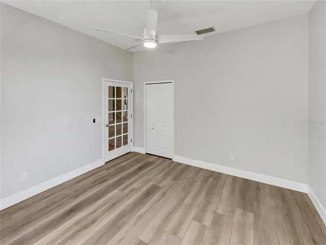 wooden floor in a room