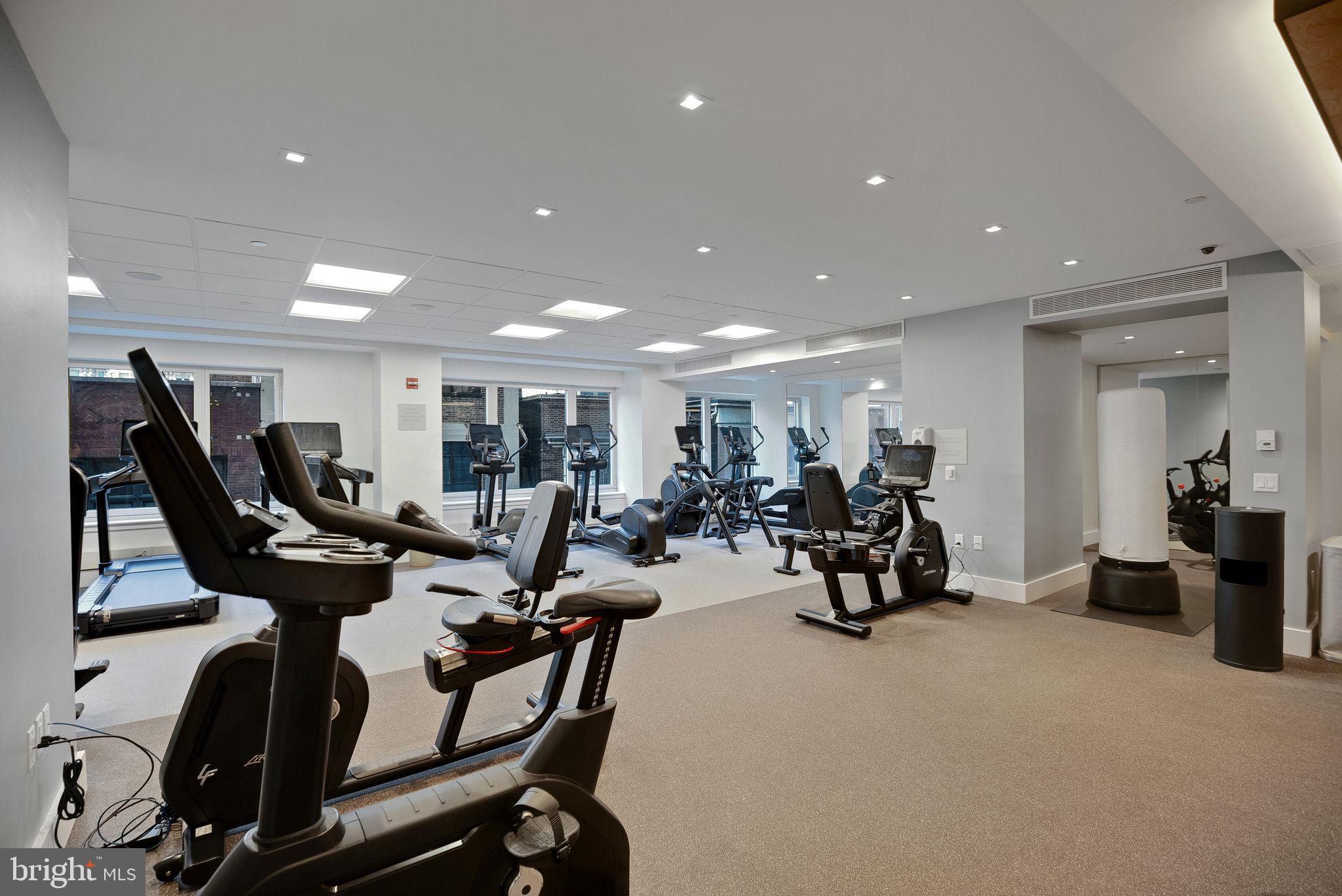130 South 18th Street, Unit 2801 Philadelphia, PA 19103 - Photo 45 of 51 a view of a room with gym equipment