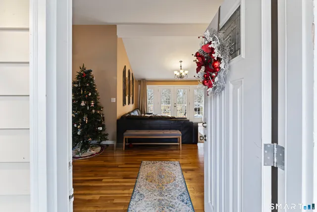 a view of entryway with flower pots