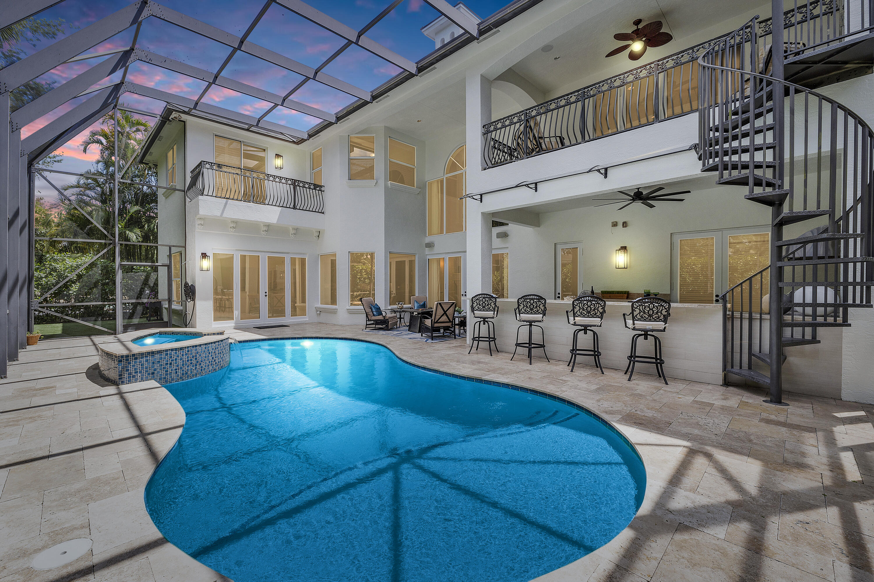 17705 Middlebrook Way Boca Raton, FL 33496 - Photo 4 of 94 pool at sunset 17705