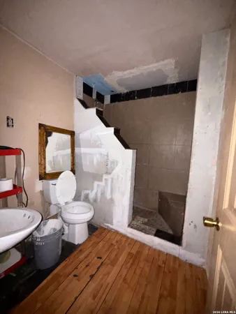 a bathroom with a sink and a toilet