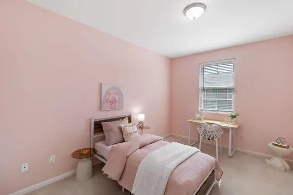 a view of a balcony with wooden floor