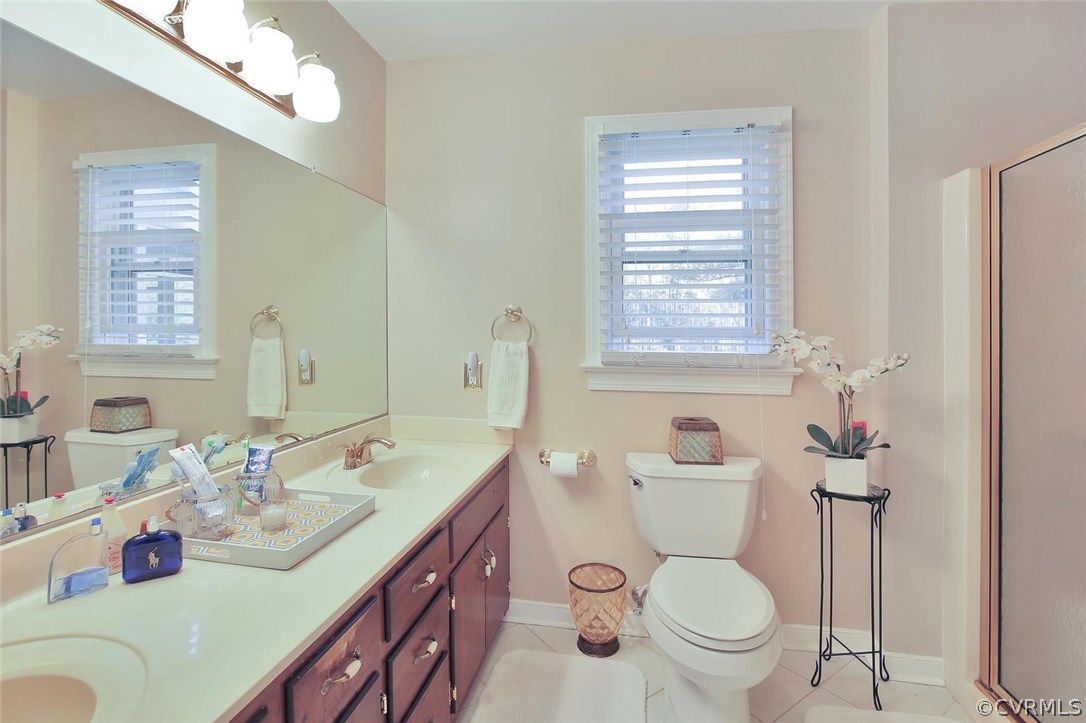 18302 West County Line Road Midlothian, VA 23112 - Photo 13 of 23 Master Bath with double vanity and shower.