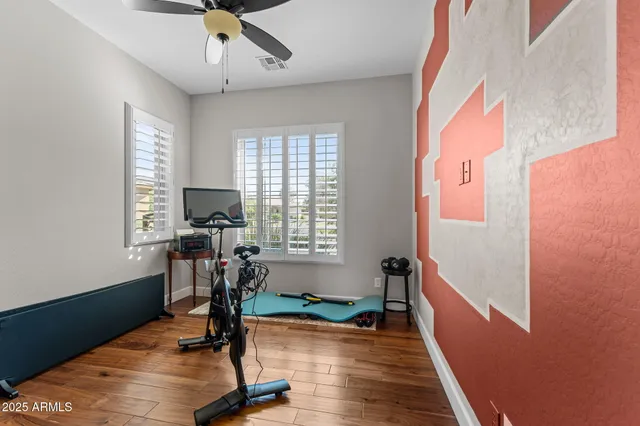 a outdoor living space with patio furniture and a potted plant