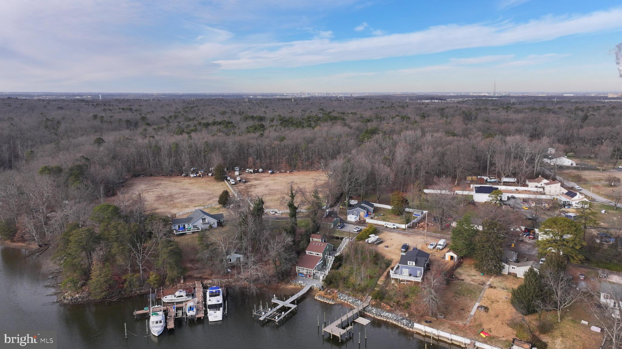 811 Long Cove Road Glen Burnie, MD 21060 - Photo 6 of 42 Aerial view of home and pier