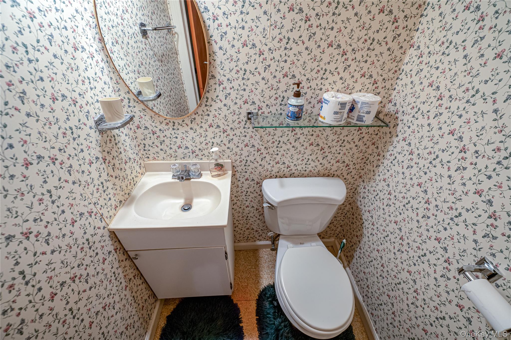562 Old Bridge Road Northport, NY 11768 - Photo 18 of 25 a bathroom with a toilet a sink and mirror