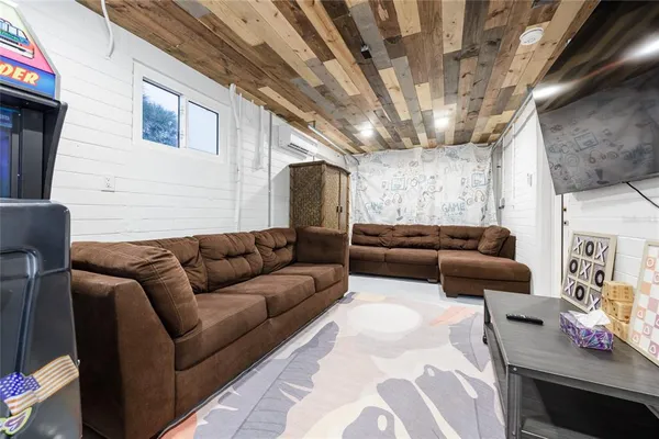 a view of a door and chair in the patio