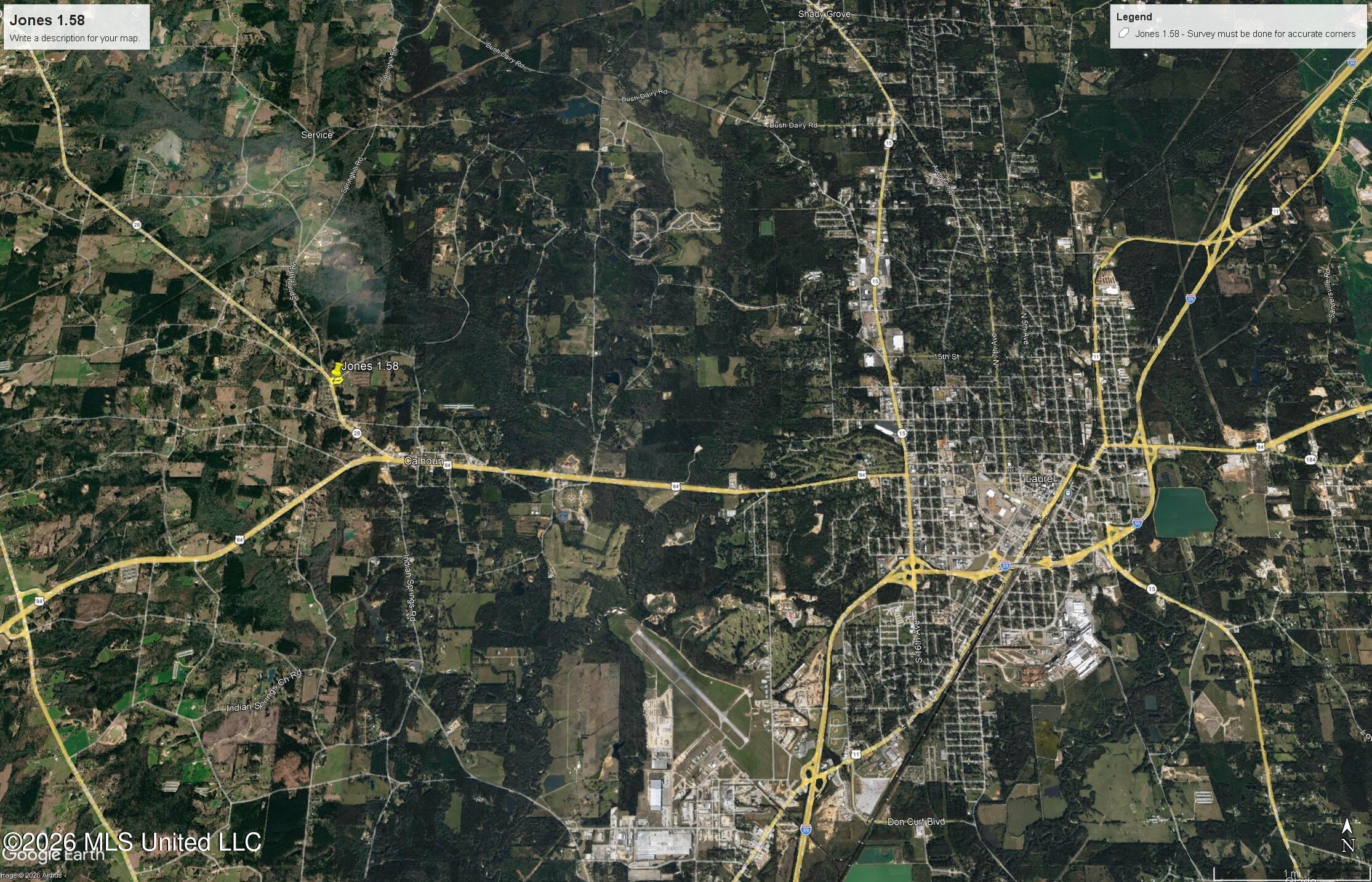 8 Gardner Road Laurel, MS 39443 - Photo 3 of 3 Jones 1.58 - Zoomed out