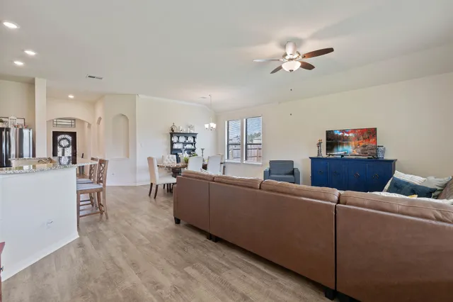 an aerial view of multiple house