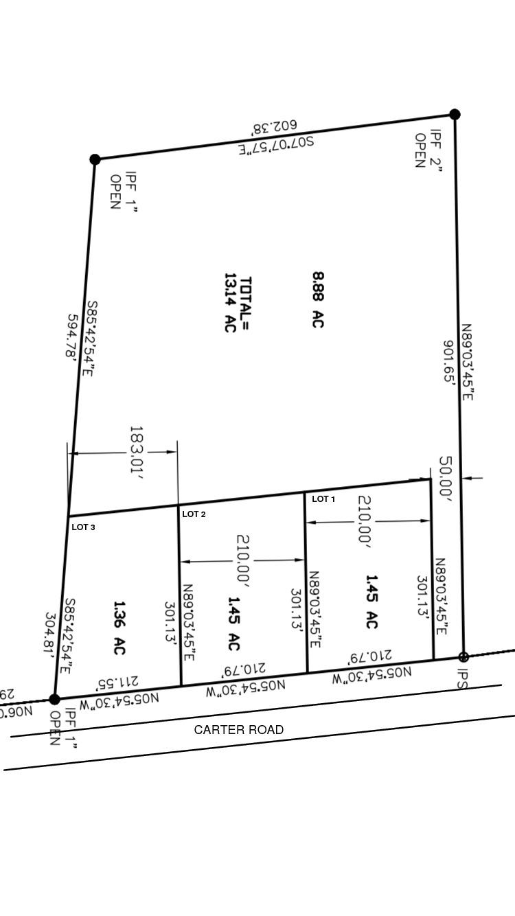 1288 Carter Road Ridgeville, SC 29472 - Photo 33 of 36 Carter Road Plat