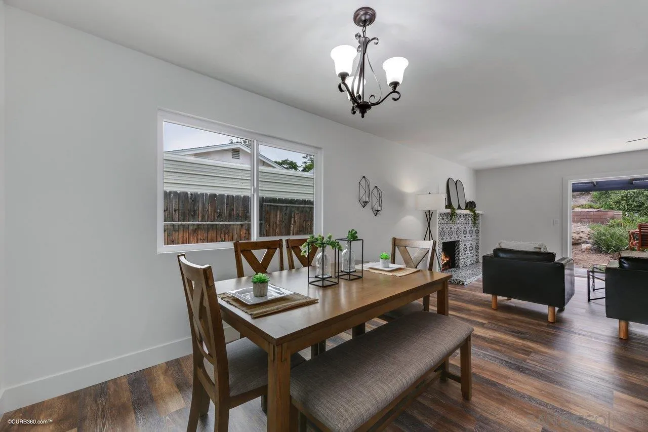 13331 Tobiasson Road Poway, CA 92064 - Photo 10 of 24 a view of a dining room with furniture window and wooden floor