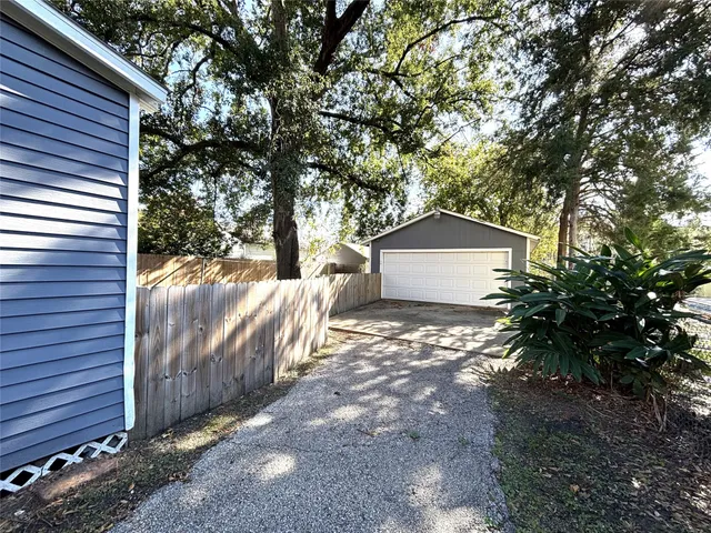 a backyard of a house