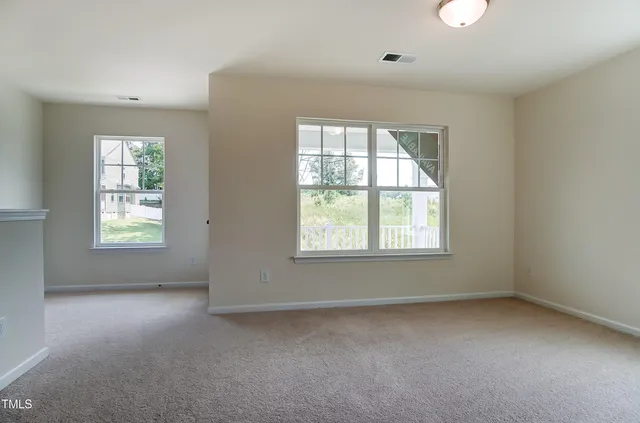 an empty room with a window