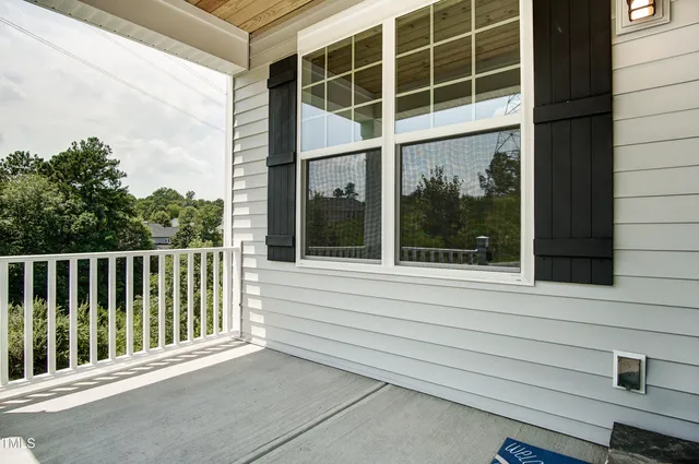 a view of a building from a window