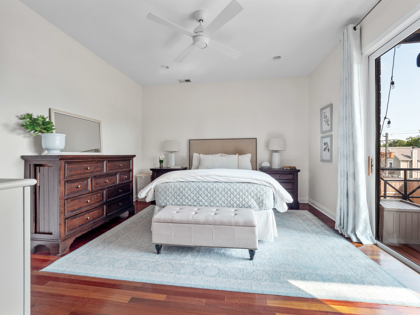 1925 West Irving Park Road, Unit 3 Chicago, IL 60613 - Photo 16 of 26 a bedroom with a bed and a cabinets