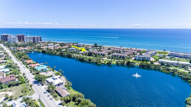 a view of a lake with a room