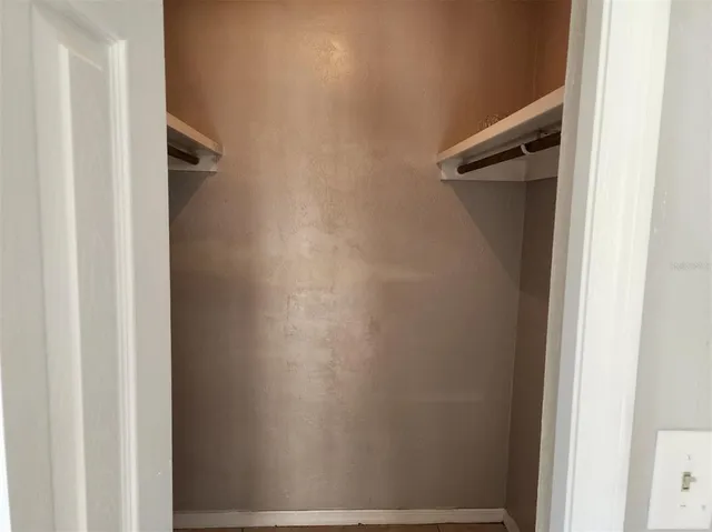 a close view of closet