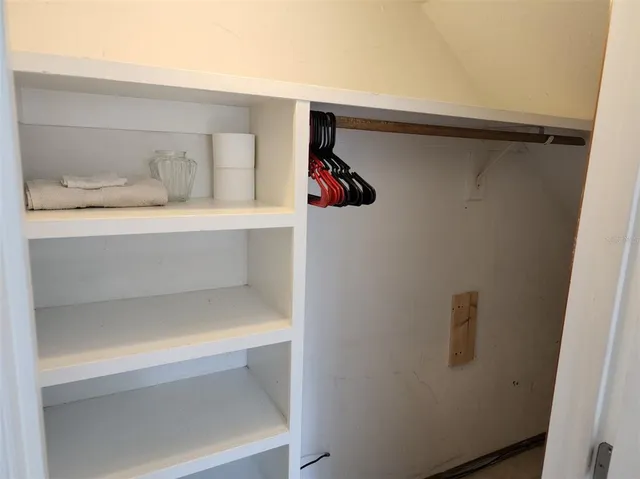 a close view of closet