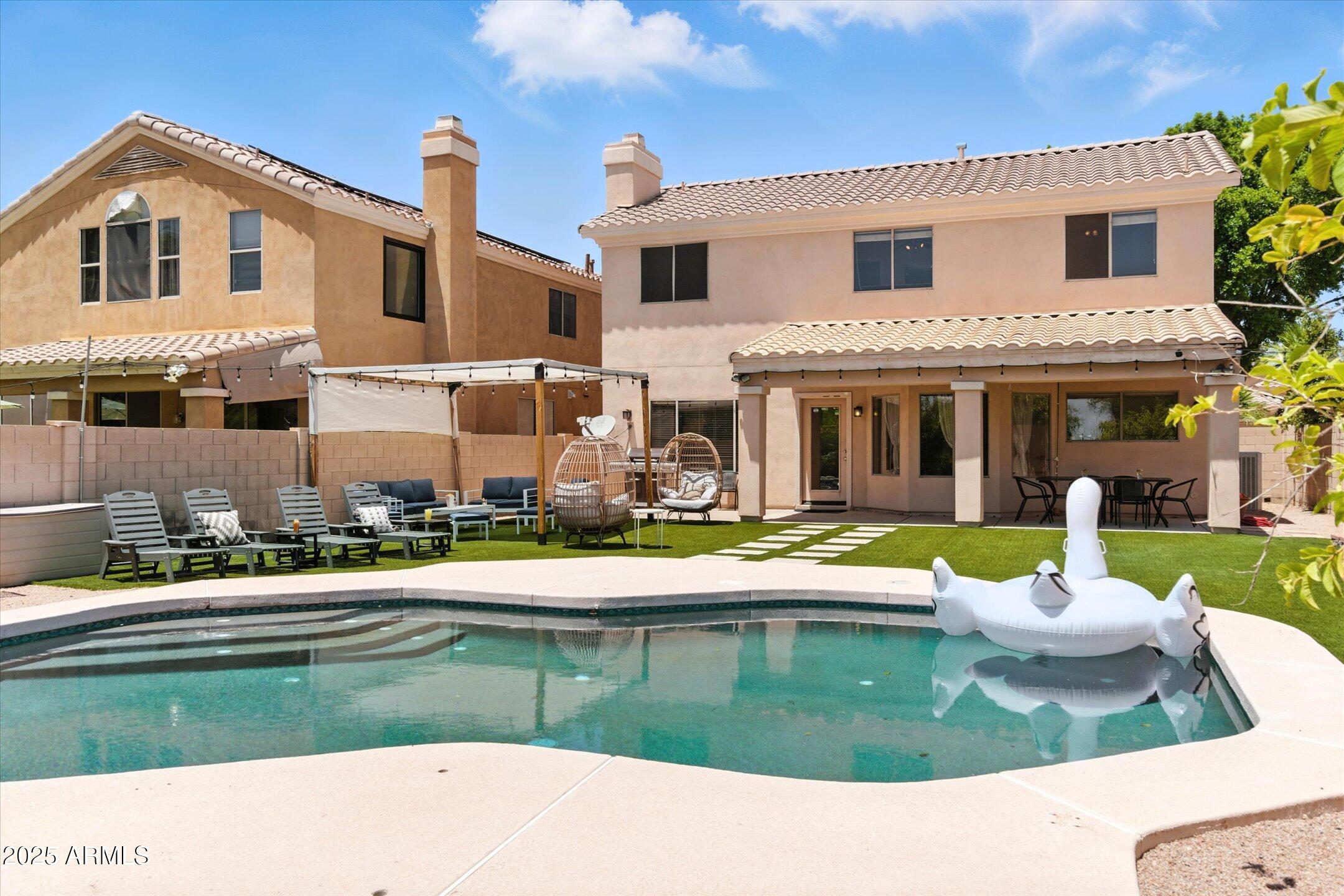 a house view with a garden space
