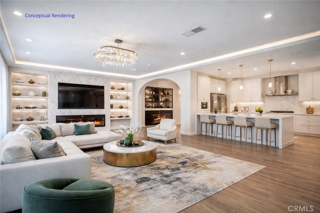 12657 Burbank Road Eastvale, CA 92880 - Photo 8 of 10 Conceptual rendering of Kitchen & Living Room