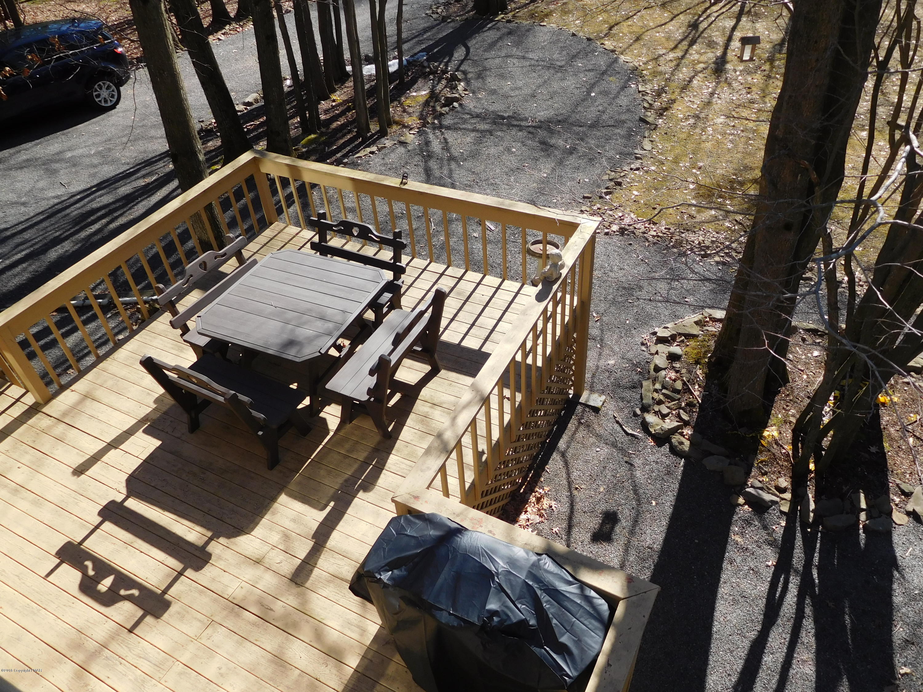 153 Maple Road Blakeslee, PA 18610 - Photo 27 of 32 a view of balcony with wooden floor