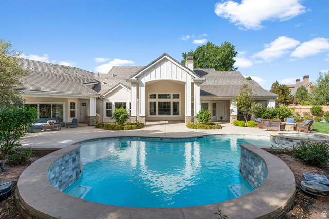 2917 Old Farm Road Washington, UT 84780 - Photo 5 of 105 Relaxing pool / spa featuring a patio area and outdoor seating