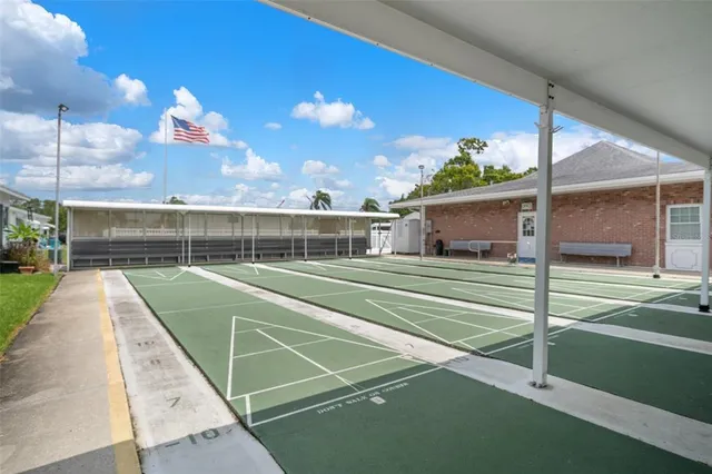 a view of a park with houses a park