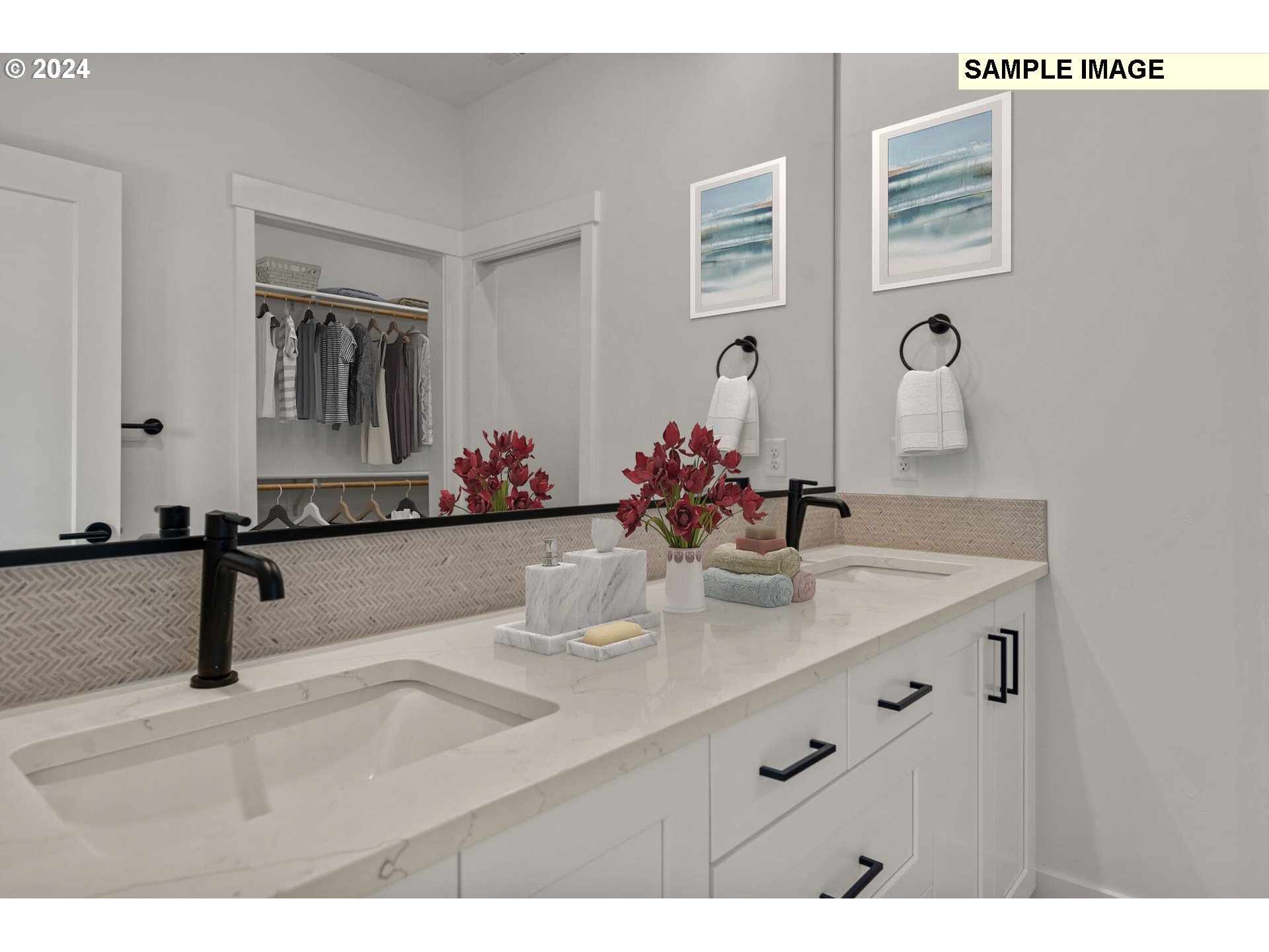 3849 South 44th Lane Ridgefield, WA 98642 - Photo 8 of 9 a bathroom with a sink and a mirror