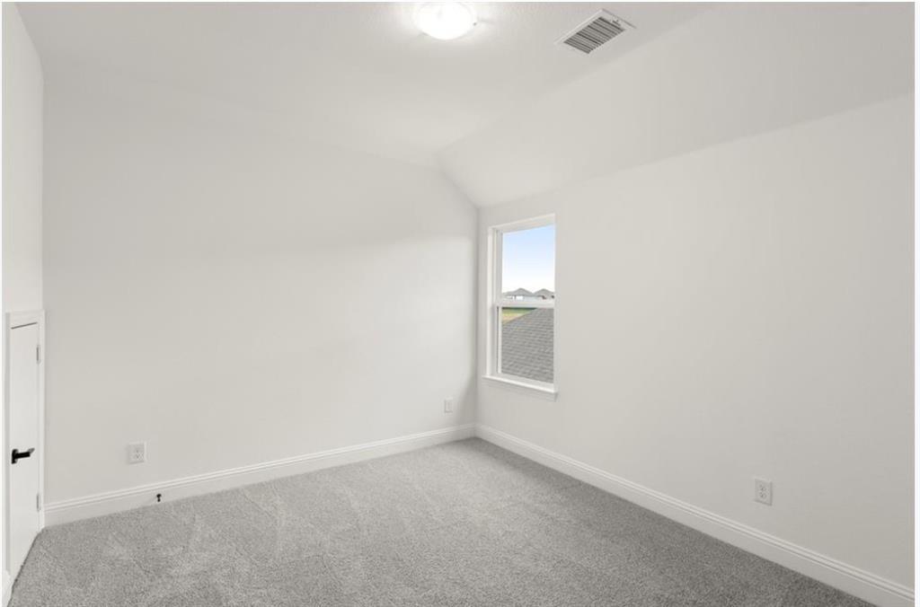 2902 Hanscom Street Forney, TX 75126 - Photo 20 of 28 Additional living space featuring vaulted ceiling and carpet floors