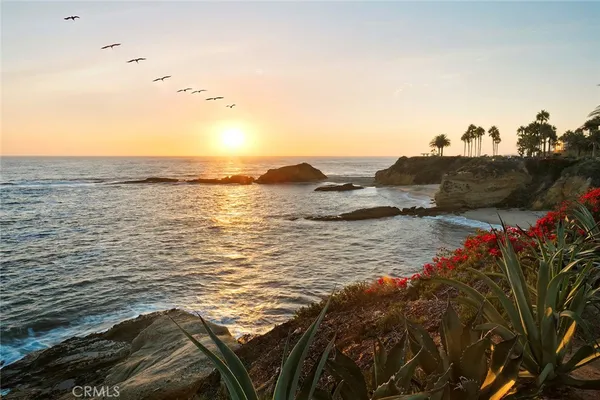 a view of ocean with beach