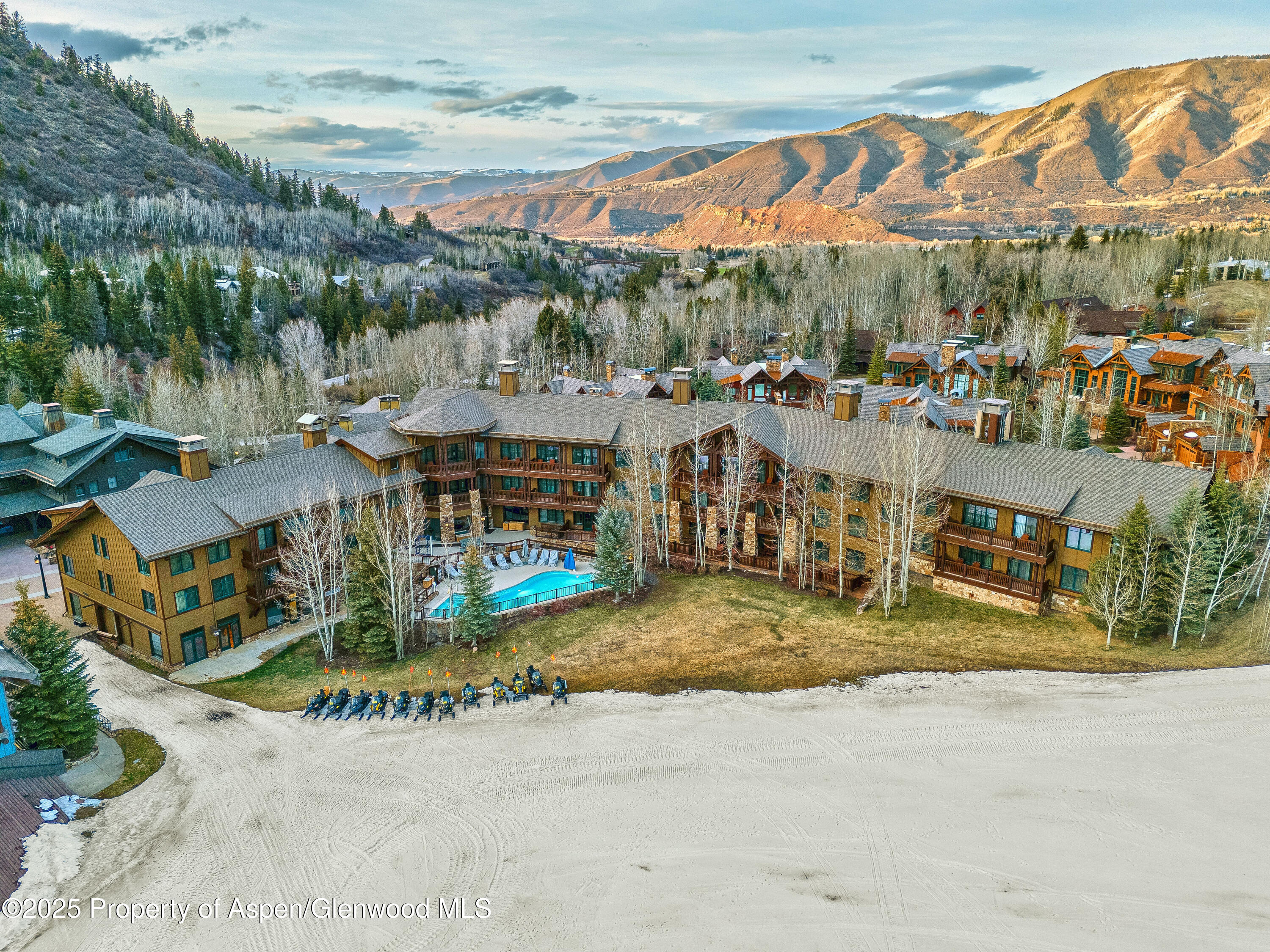 197 Prospector Road, Unit 2307SUMMER 12 Aspen, CO 81611 - Photo 14 of 18 an aerial view of residential houses with outdoor space and street view