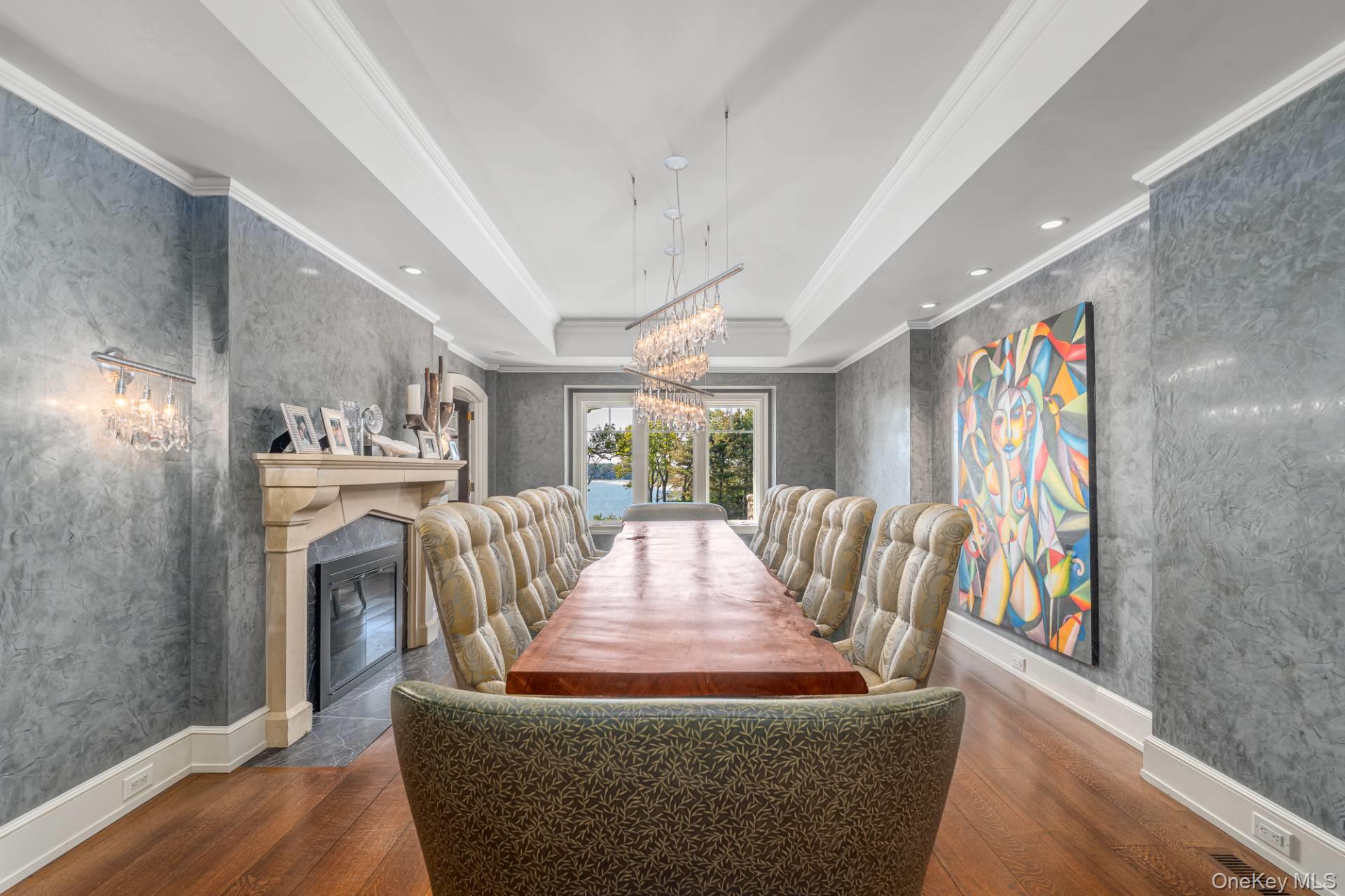 1350 West Cove Road Cutchogue, NY 11935 - Photo 19 of 49 Formal Dining Room with Fireplace