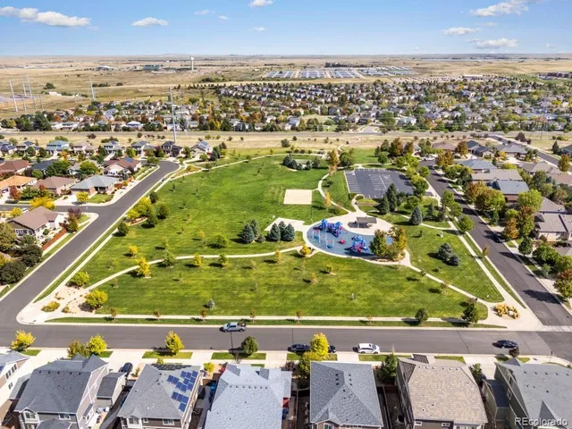 an aerial view of a city