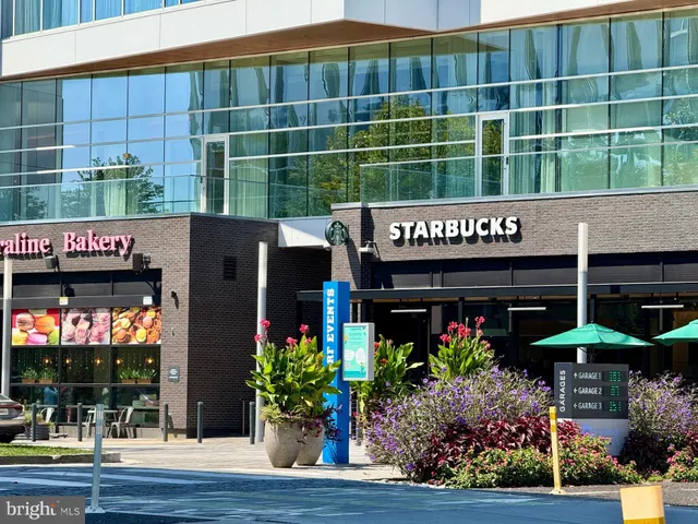 a front view of a building with street view