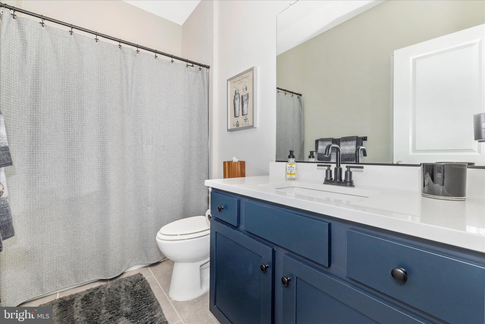 2502 Rucker Lane Frederick, MD 21701 - Photo 47 of 60 a bathroom with a sink a toilet and shower curtain